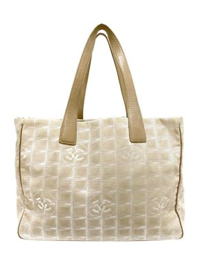 Chanel Ivory nylon New Travel Line tote bag