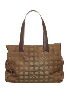 Chanel Brown nylon New Travel Line tote bag