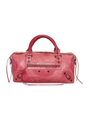 Balenciaga Pink leather Motocross City bag