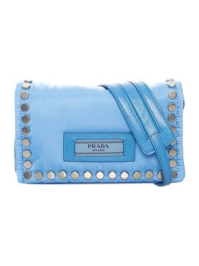 Prada Pale blue nylon Tessuto Etiquette bag
