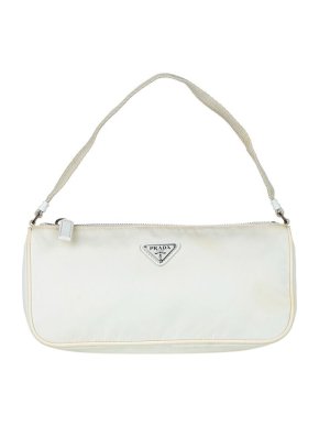 Prada White nylon Tessuto baguette
