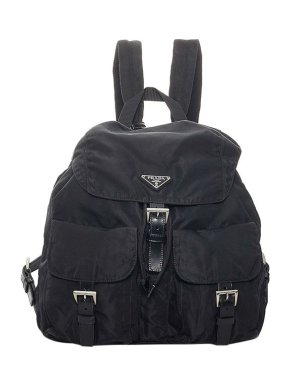 Prada Black nylon Tesutto drawstring backpack