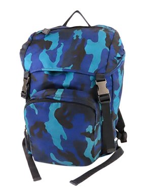 Prada Blue camouflage nylon Tessuto backpack