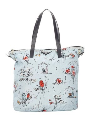 Prada Blue printed Tessuto Stampato tote bag