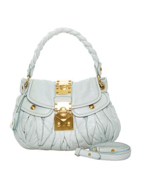 Miu Miu Ice blue leather Coffer bag