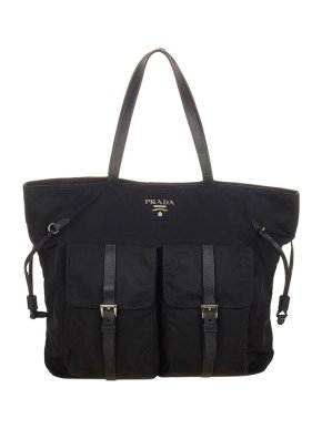 Prada Black nylon Tessuto tote bag