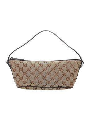 Gucci Vintage GG canvas Boat baguette