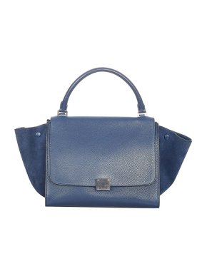 Celine Blue leather Trapeze bag