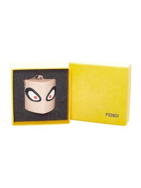 Fendi Cream wool Monster charm keychain