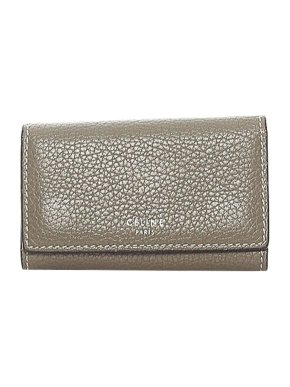 Celine Taupe leather key holder