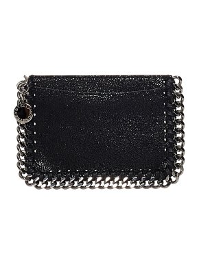 Stella McCartney Black Shaggy Deer Falabella card holder