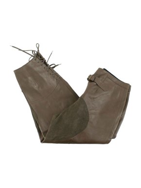 Chloe khaki leather & suede jodphurs