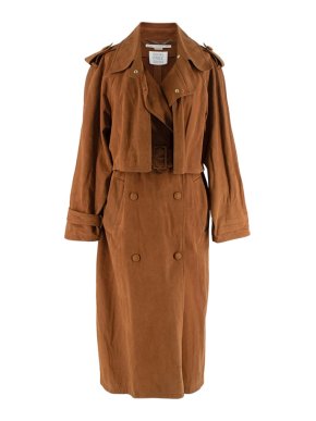 Stella McCartney Tan faux-suede trench coat