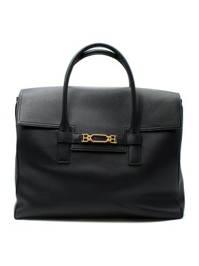 Bally Black Leather Tote Bag