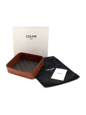 Celine Triomphe Canvas & Leather Trinket Bowl