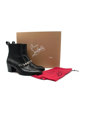 Christian Louboutin Black Leather Mayerswing Chelsea Boots
