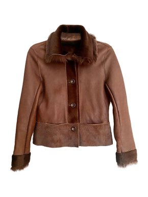 Joseph x Karl Donoghue brown shearling jacket