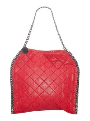 Stella McCartney Red quilted Shaggy Deer Falabella tote bag