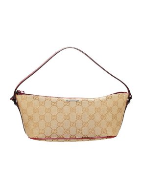Gucci Vintage GG canvas Boat baguette