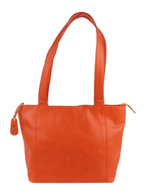Chanel Orange caviar leather tote bag