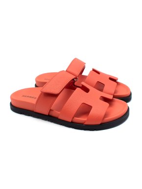 Hermes Capucine Epsom Chypre Sandals