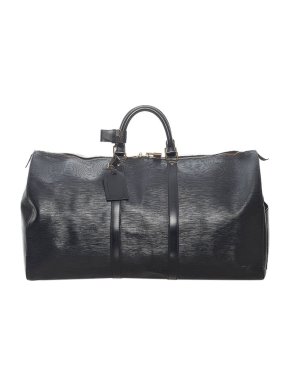 Louis Vuitton Black Epi leather Keepall 55 travel bag