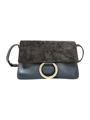 Chloe Dark blue suede & leather Faye bag