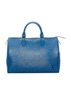Louis Vuitton Blue Epi leather Speedy 35 bag