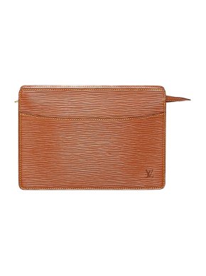 Louis Vuitton Cognac Epi leather Pochette Homme pouch
