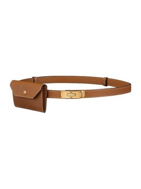 Hermes Gold Epsom Leather Kelly Pocket 18 Belt