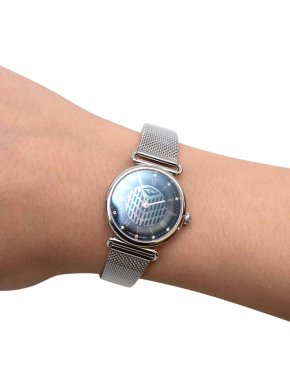 Fendi Palazzo Diamond Marker Mesh Strap Watch