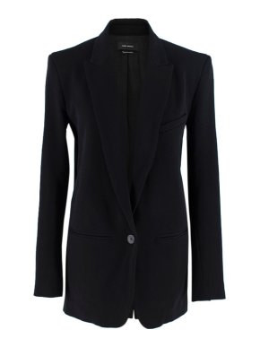 Isabel Marant Black Virgin Wool Blend Single Breasted Jacket