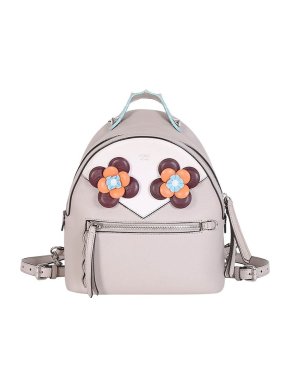 Fendi Stone Calfskin Mini By The Way Flower Backpack