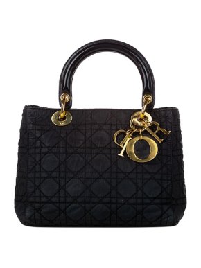 Black nylon Cannage Lady Dior bag