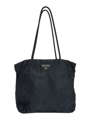 Prada Black nylon Tessuto tote bag