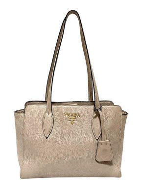Prada Beige Vitello Phenix leather tote bag