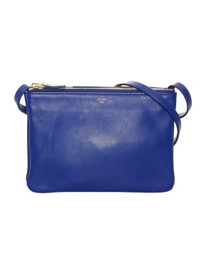 Celine Blue Leather Trio Crossbody Bag