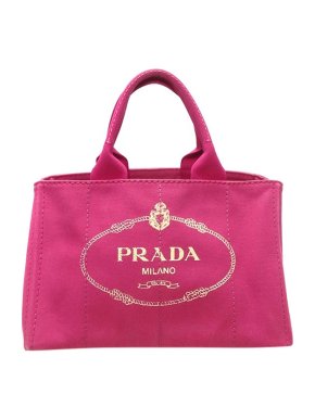 Prada Pink canvas Canapa Logo tote bag