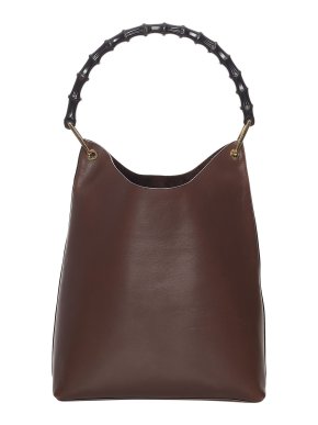 Gucci Brown leather Bamboo handle bag