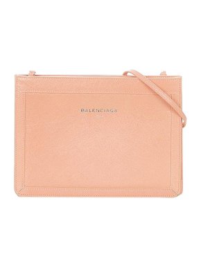 Balenciaga Pale pink leather Navy Pochette