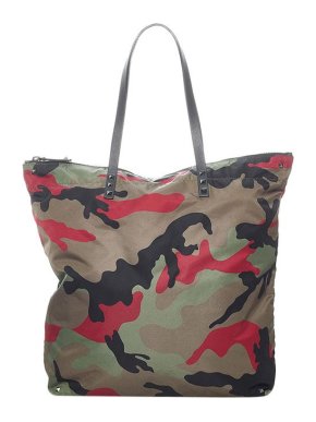 Valentino Garavani Camouflage nylon Rockstud reversible tote bag