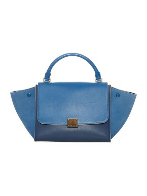 Celine Blue leather Trapeze bag