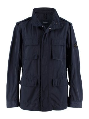 Hackett Blue Concealed Hood Jacket