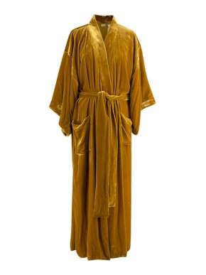 Toast Gold silk-velvet robe