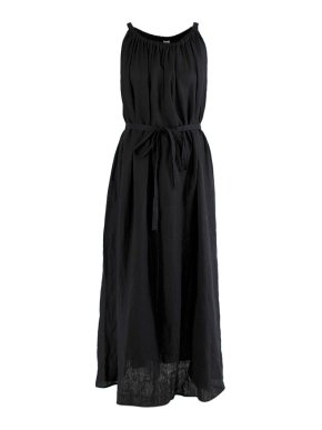 Deiji Studios black linen Totem dress
