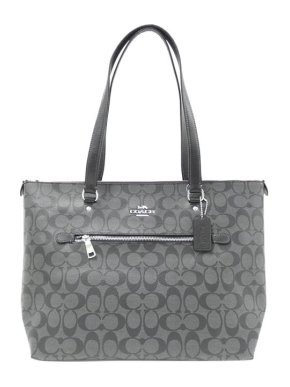 Coach Grey coated canvas tote bag