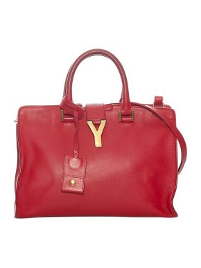 Saint Laurent Red leather Cabas Chyc tote bag