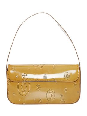 Cartier Vintage beige patent leather Happy Birthday baguette