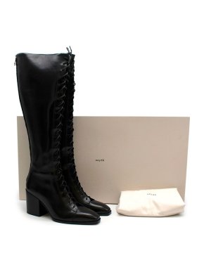 Aeyde Britta Calfskin Lace-Up Boots