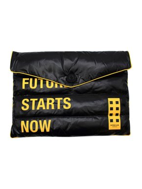 Moncler Genius black nylon printed pouch